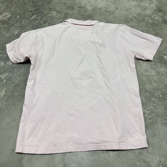 Vintage Quicksilver Polo Shirt Casual Mens Medium Pink Surf Palm Trees Beach - Picture 5 of 7